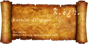 Kornis Ágnes névjegykártya